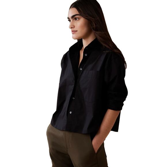 Banana Republic The Boxy Crop Shirt Size Large NWT - Picture 2 of 9